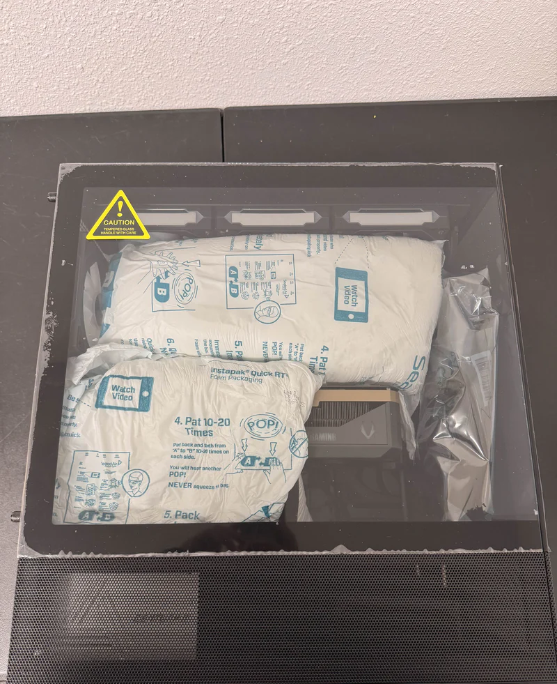 2a. Secure Internal Components with Expanding Foam