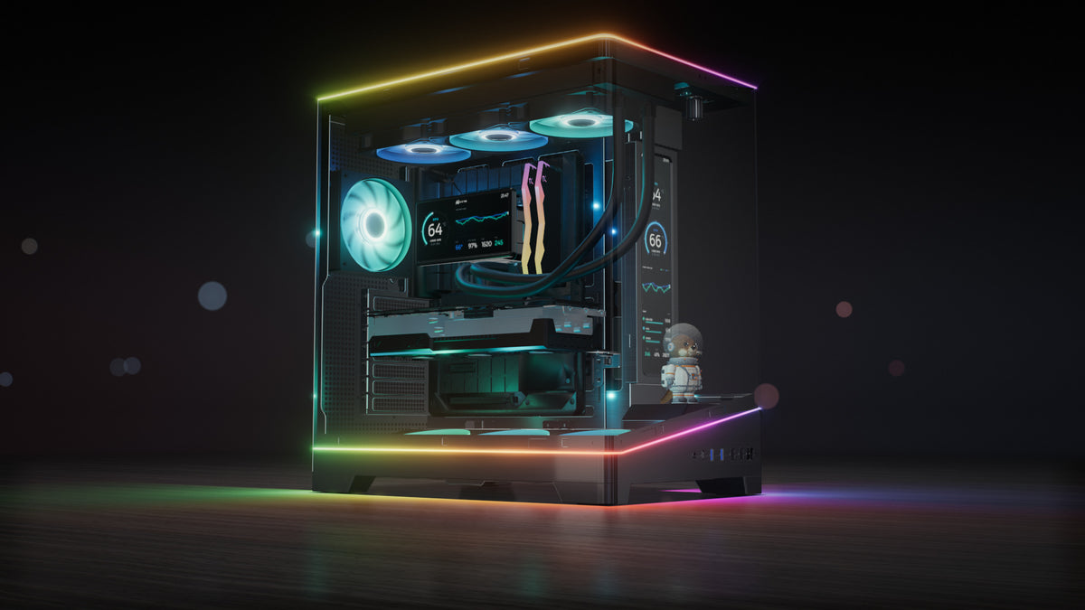 Andromeda V4 LCD in black, with RGB edge lighting